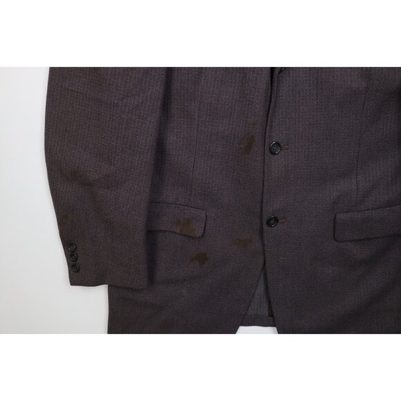 Vtg 50s 60s Rockabilly Mens 40R Distressed Heavy 2 Piece Wool Suit Wedding 30x28 - Picture 5 of 16